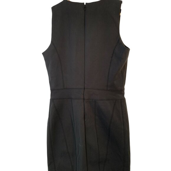 DKNY Black Sleeveless Bodycon Sheath Dress Size 8 Scuba Rear Zipper RY10399 - Picture 10 of 10